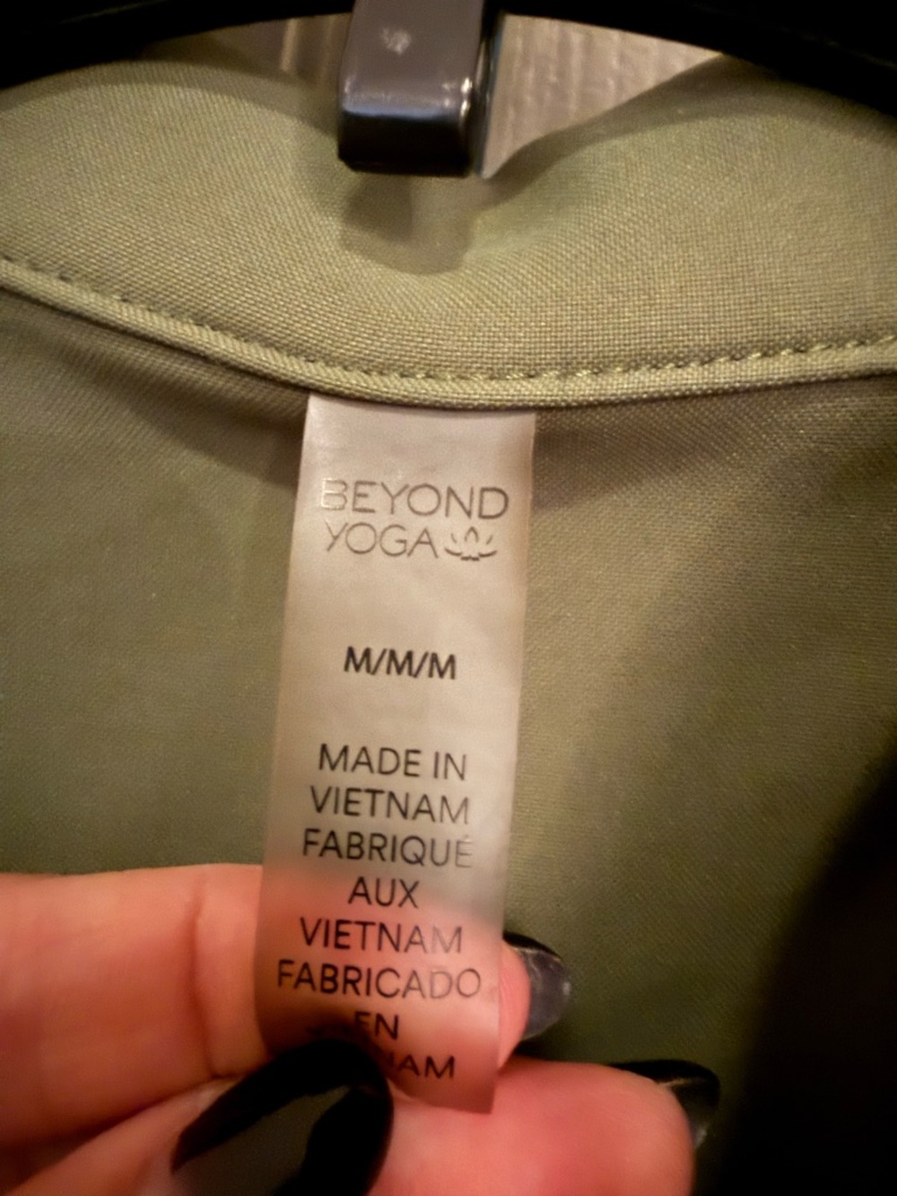 Beyond Yoga Olive Green Zip-Front Mini Dress - Picture 2 of 2